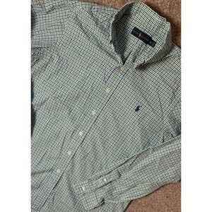 Polo Ralph Lauren Mens Medium Button Up Long Sleeve Shirt Plaid Check Pattern